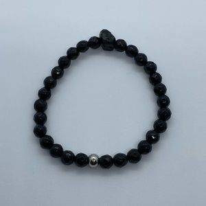 Healing Crystal Black Onyx beaded stretchy Bracelet